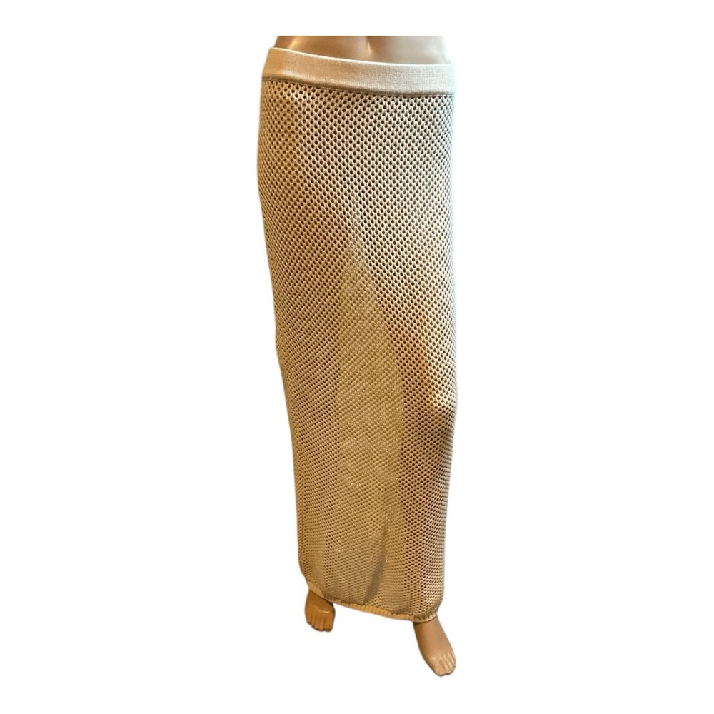 Body Women’s Crochet Beige Maxi Skirt Size Medium